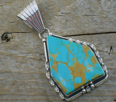 Turquoise Native American Pendant Royston Mine